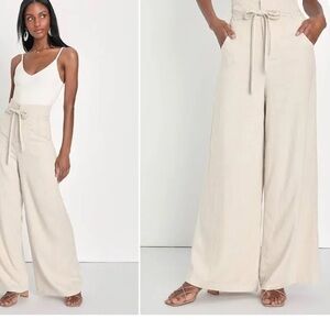 ISO - Lulus high waist cream pants